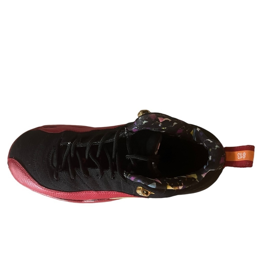 Jordan Athletic Shoes in Black and Red with Gold Highlights - Picture 8 of 14